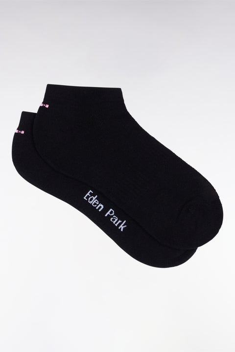 Chaussettes basses en coton stretch mélangé noires - Image 1