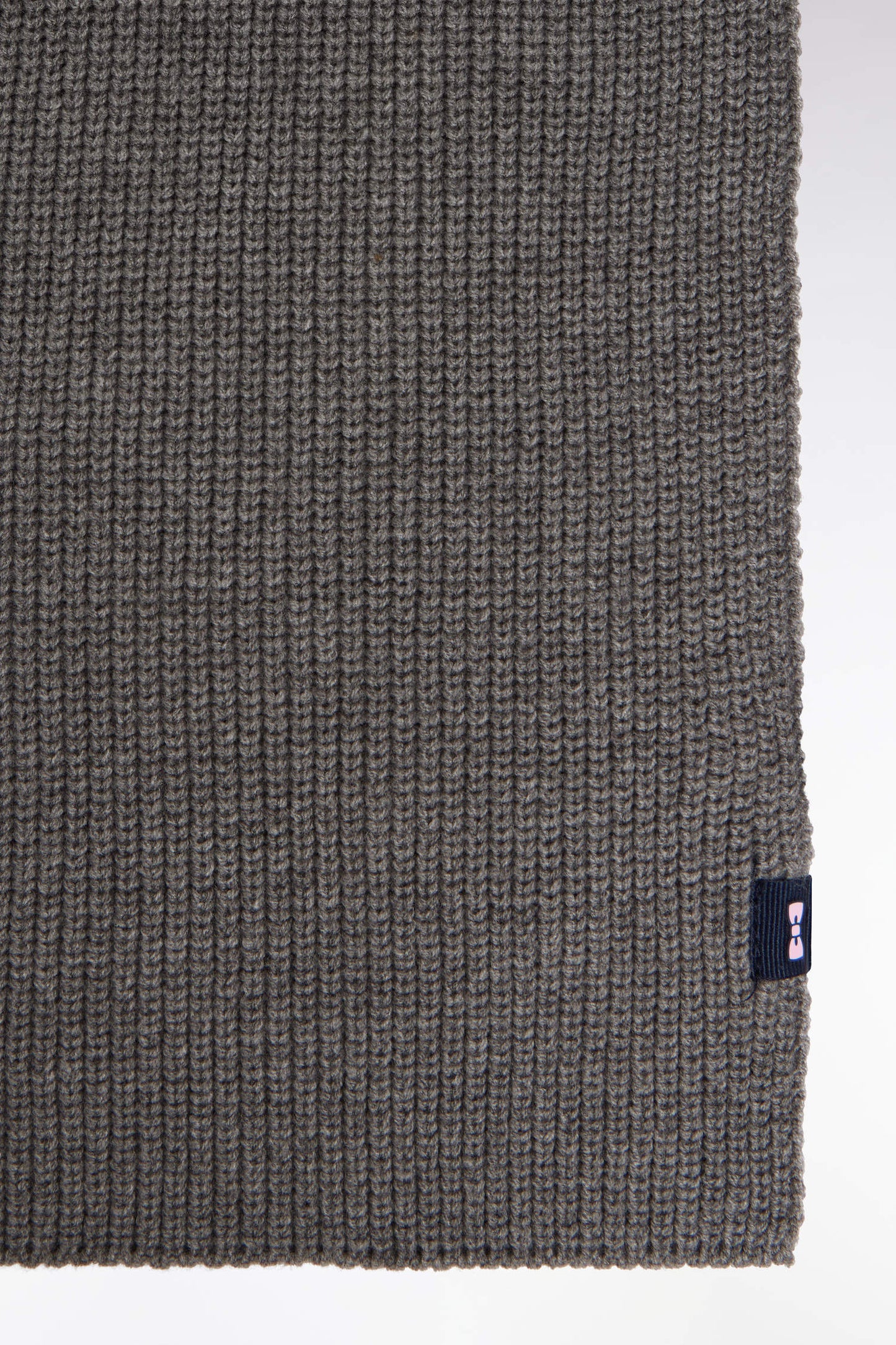 Dark grey cotton blend scarf