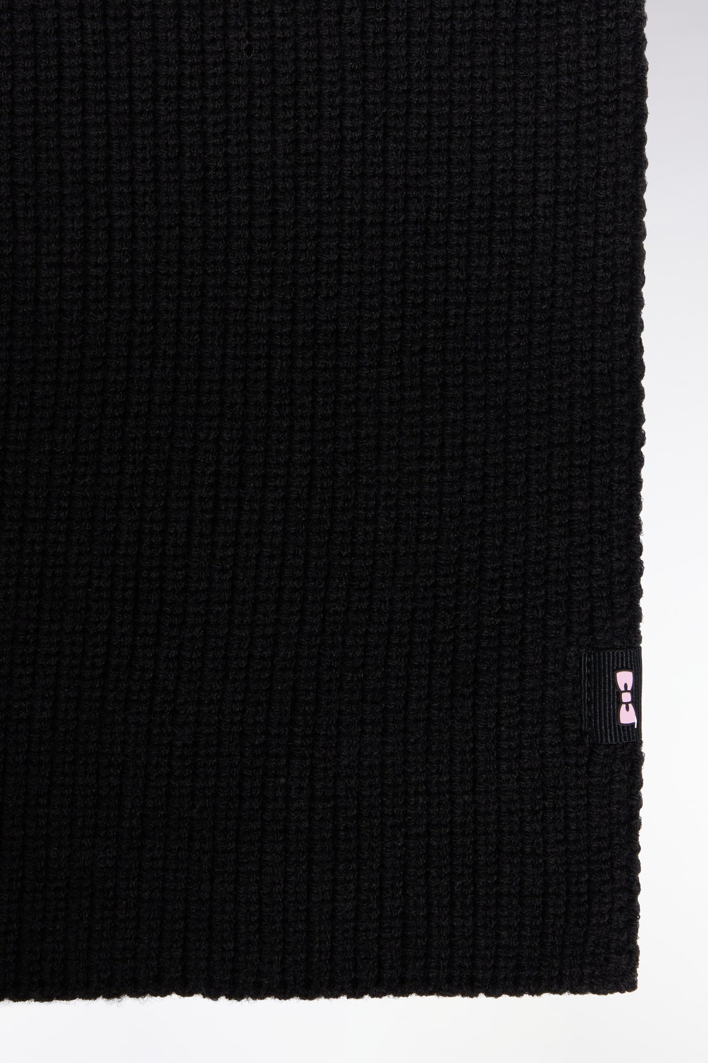 Black cotton blend scarf