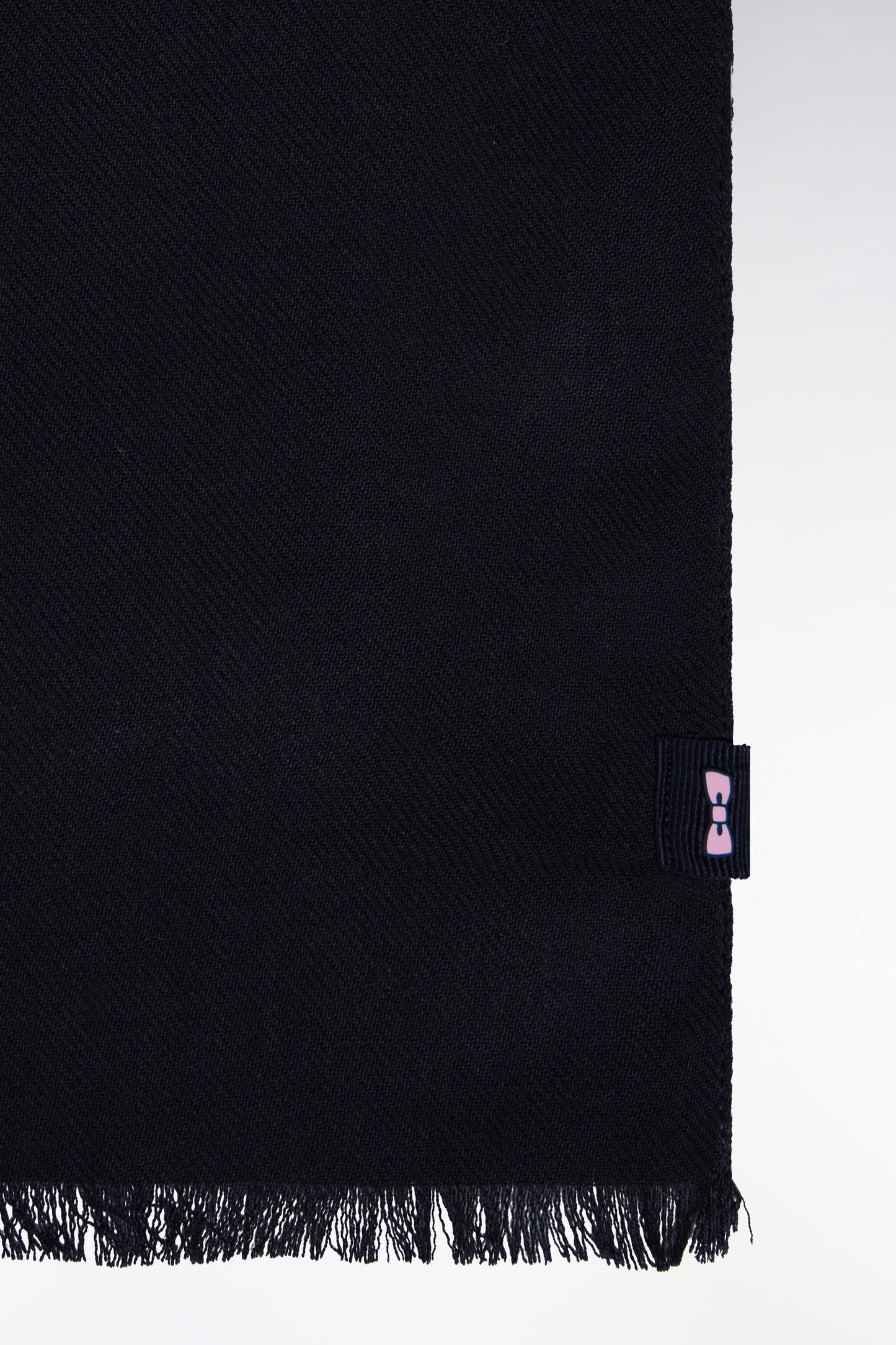 Navy fringed scarf