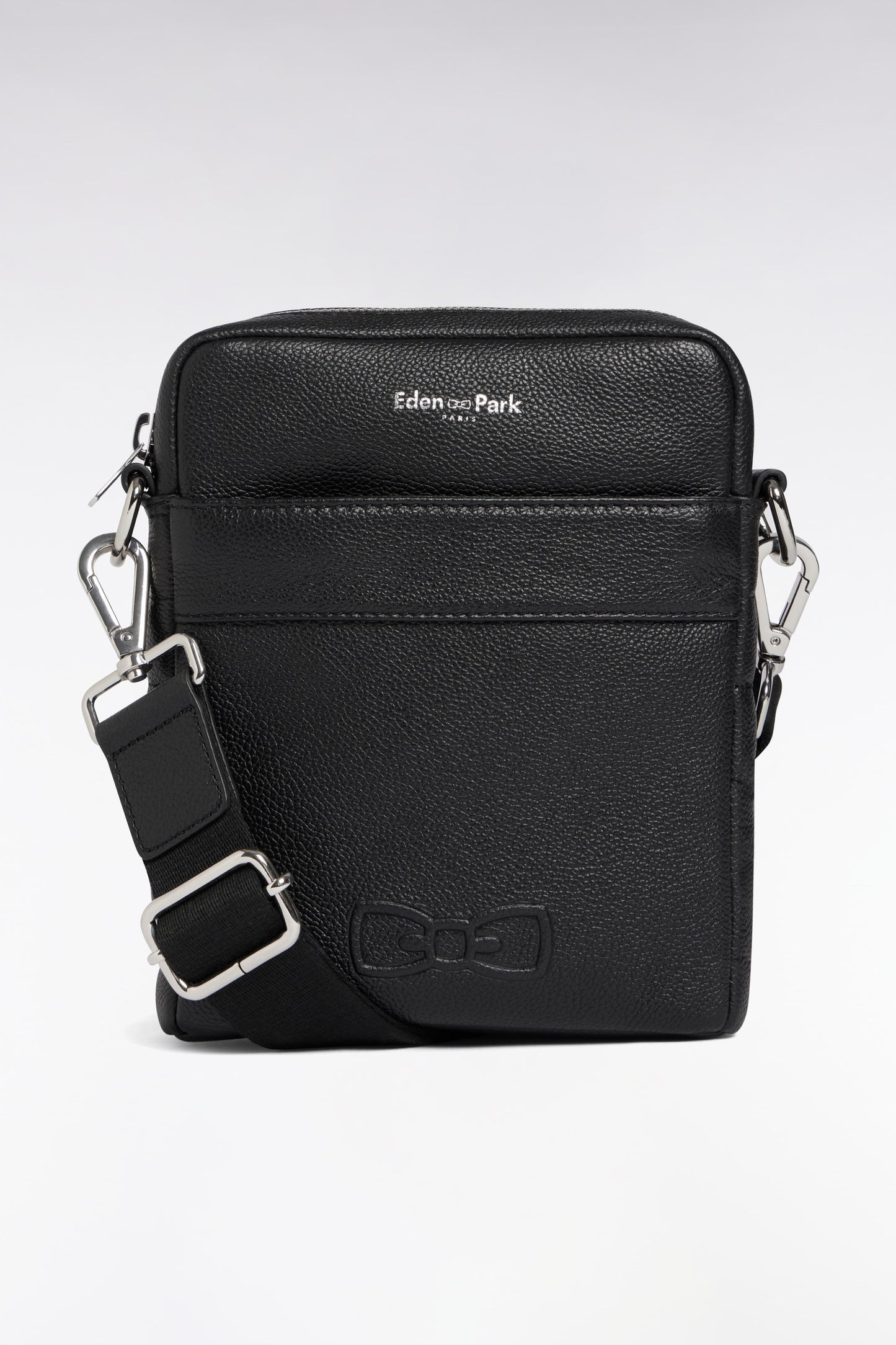 Black grained leather bag