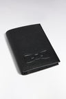 French wallet in black grained leather