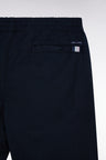 Pantalon chino sans plis en coton stretch marine