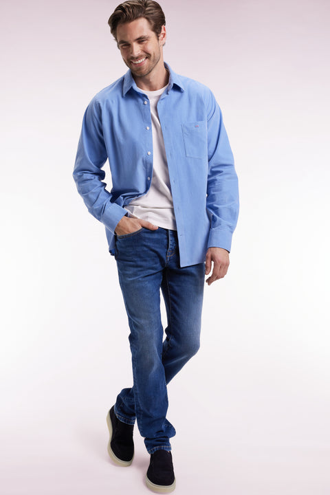Jean 5 poches en denim stretch bleu coupe Slim - Image 3