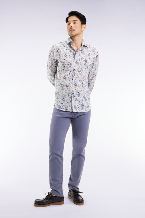 Jean 5 poches en coton stretch beige - Image 3