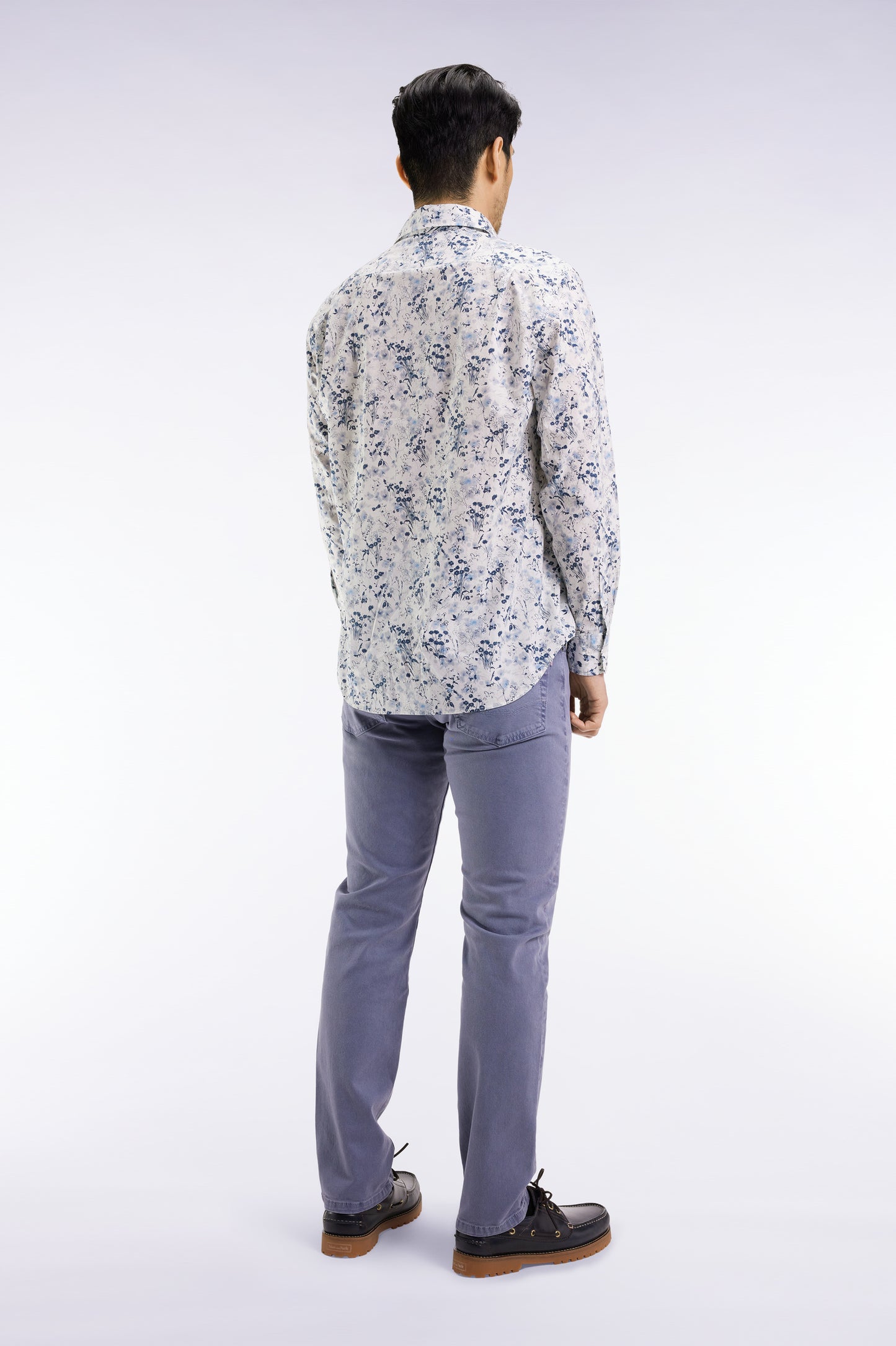 5-pocket jeans in beige stretch cotton