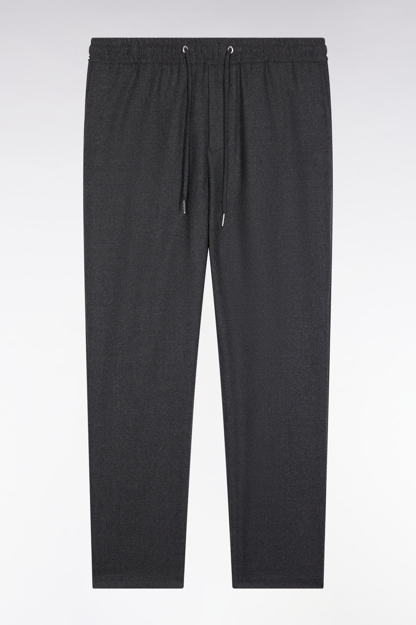 Elastic waistband pants in mottled grey, Modern cut