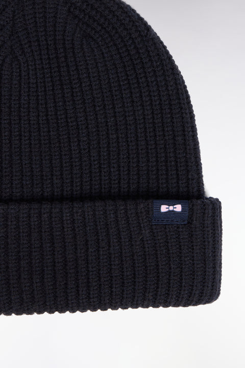 Bonnet en coton mélangé marine - Image 2