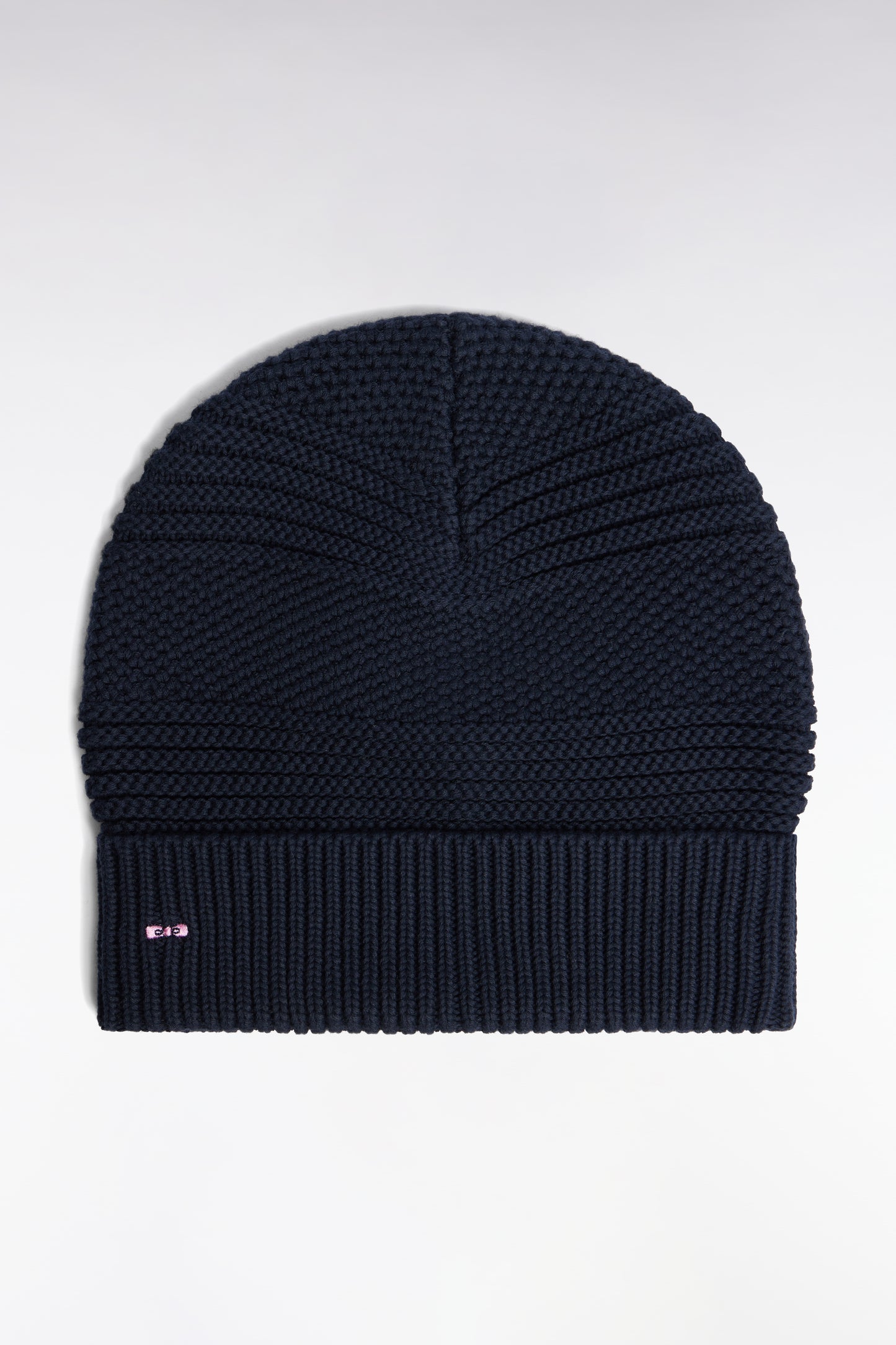 Fancy navy cotton knit hat