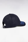 Casquette en coton marine visière imprimée