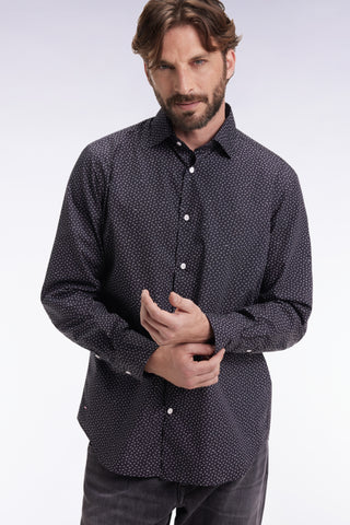 Blue-grey cotton shirt