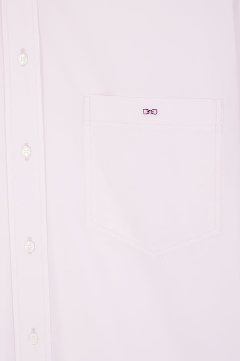 Chemise en popeline de coton rose coupe Oversized - Image 3