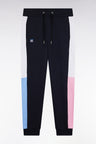 Navy colorblock brushed fleece straight-leg jogging suit
