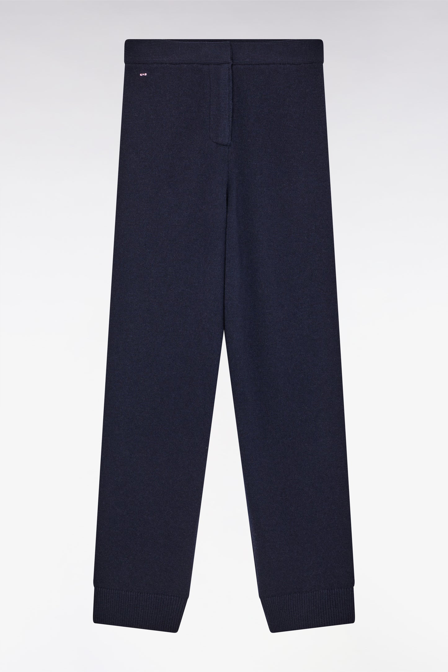 Pantalon jogging en laine et cachemire marine coupe Relaxed
