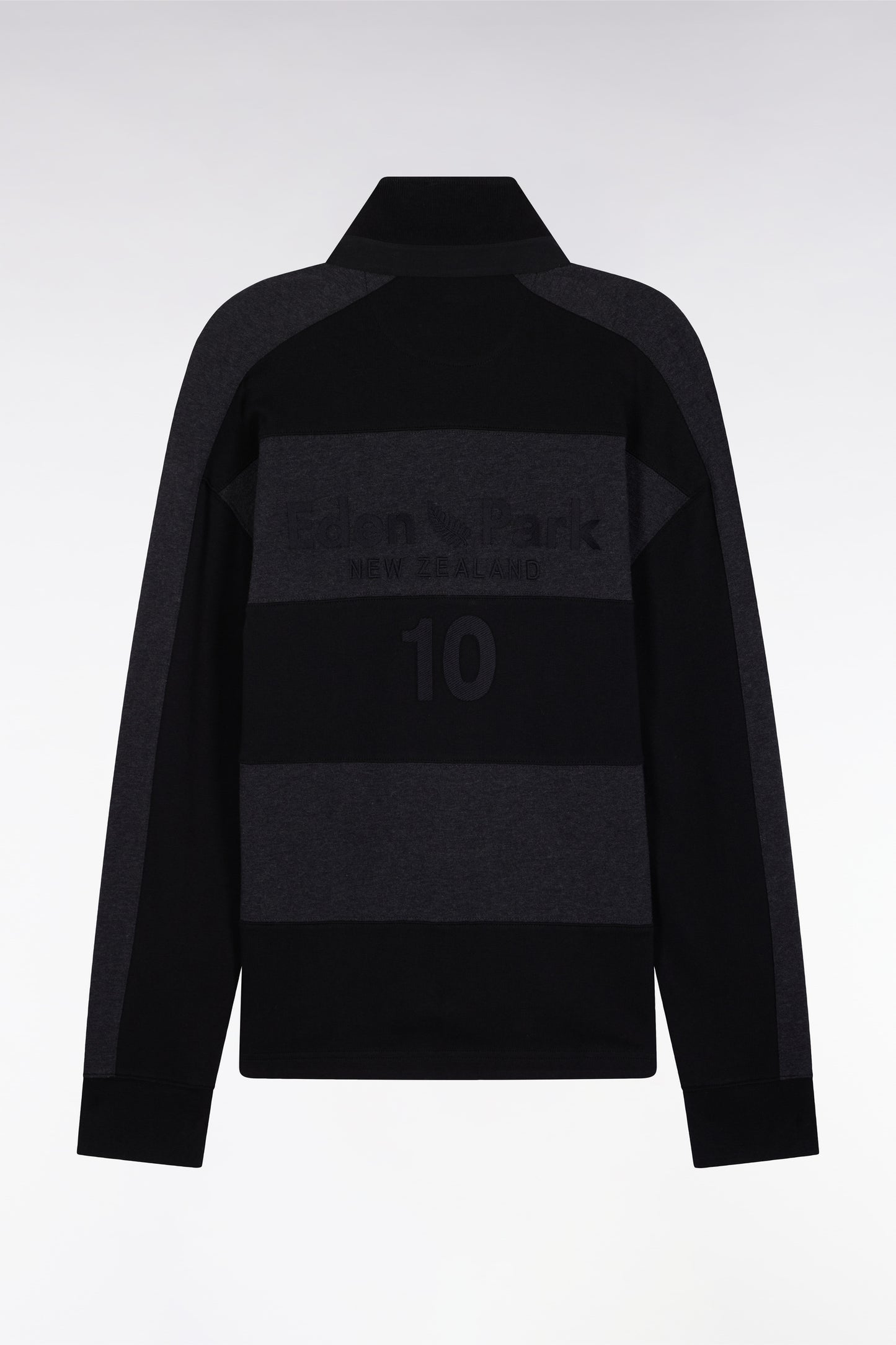 New Zealand striped long-sleeved jersey in thick grey cotton jersey