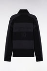 New Zealand striped long-sleeved jersey in thick grey cotton jersey