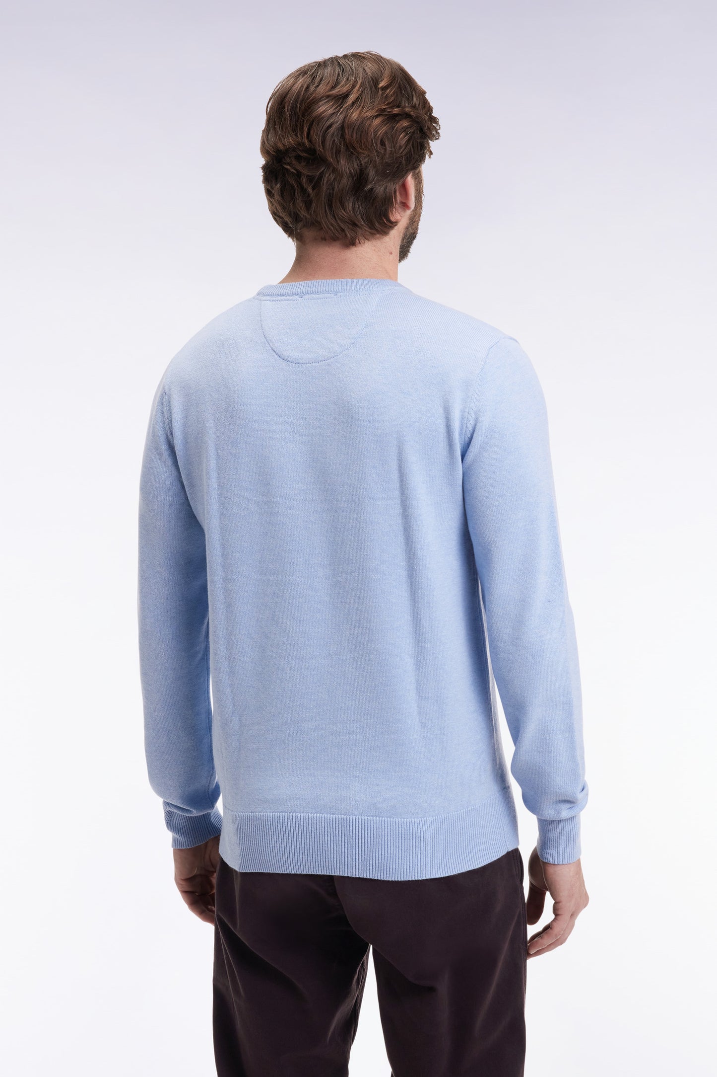 Wool and cotton sky sweater