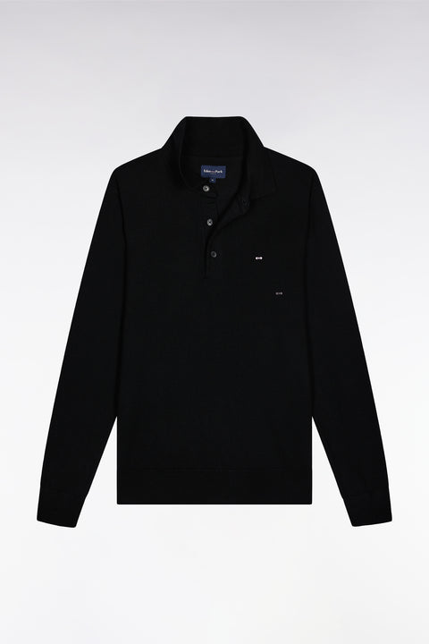 Pull col maillot en laine mérinos noir - Image 2