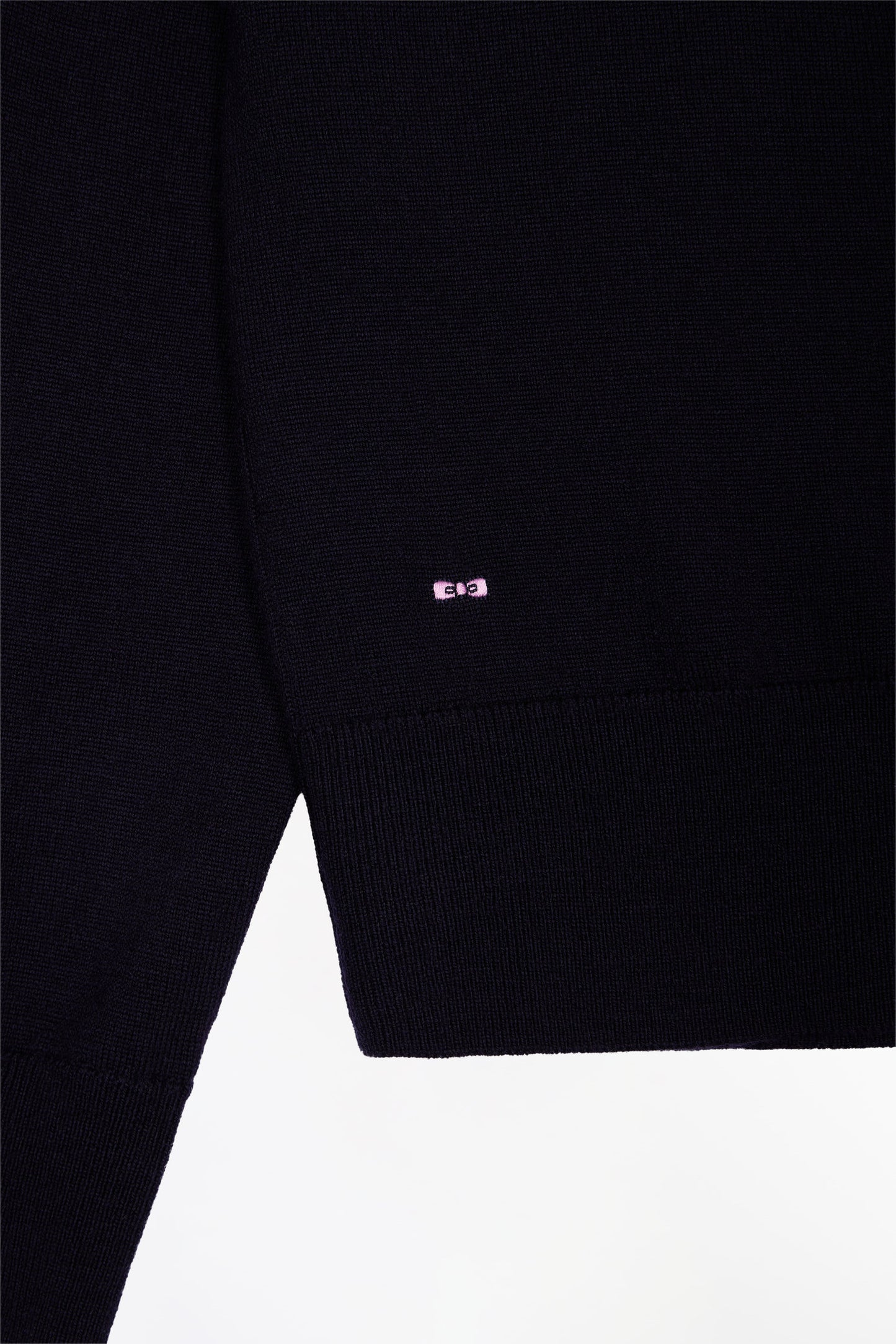 Pull à col roulé en laine mérinos marine