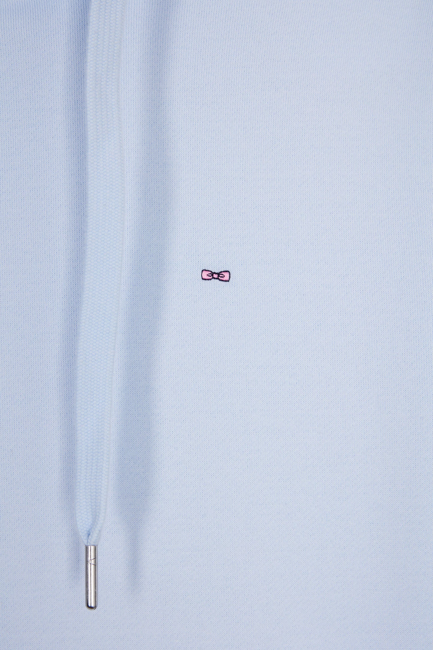 Sweatshirt à capuche en coton ciel coupe droite