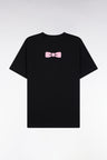 T-shirt à manches courtes broderie dos en coton Pima noir