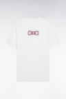 T-shirt à manches courtes broderie dos en coton Pima écru