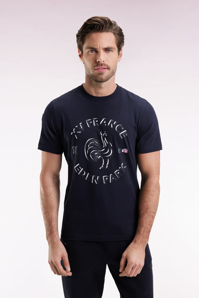 XV de France navy short-sleeved T-shirt