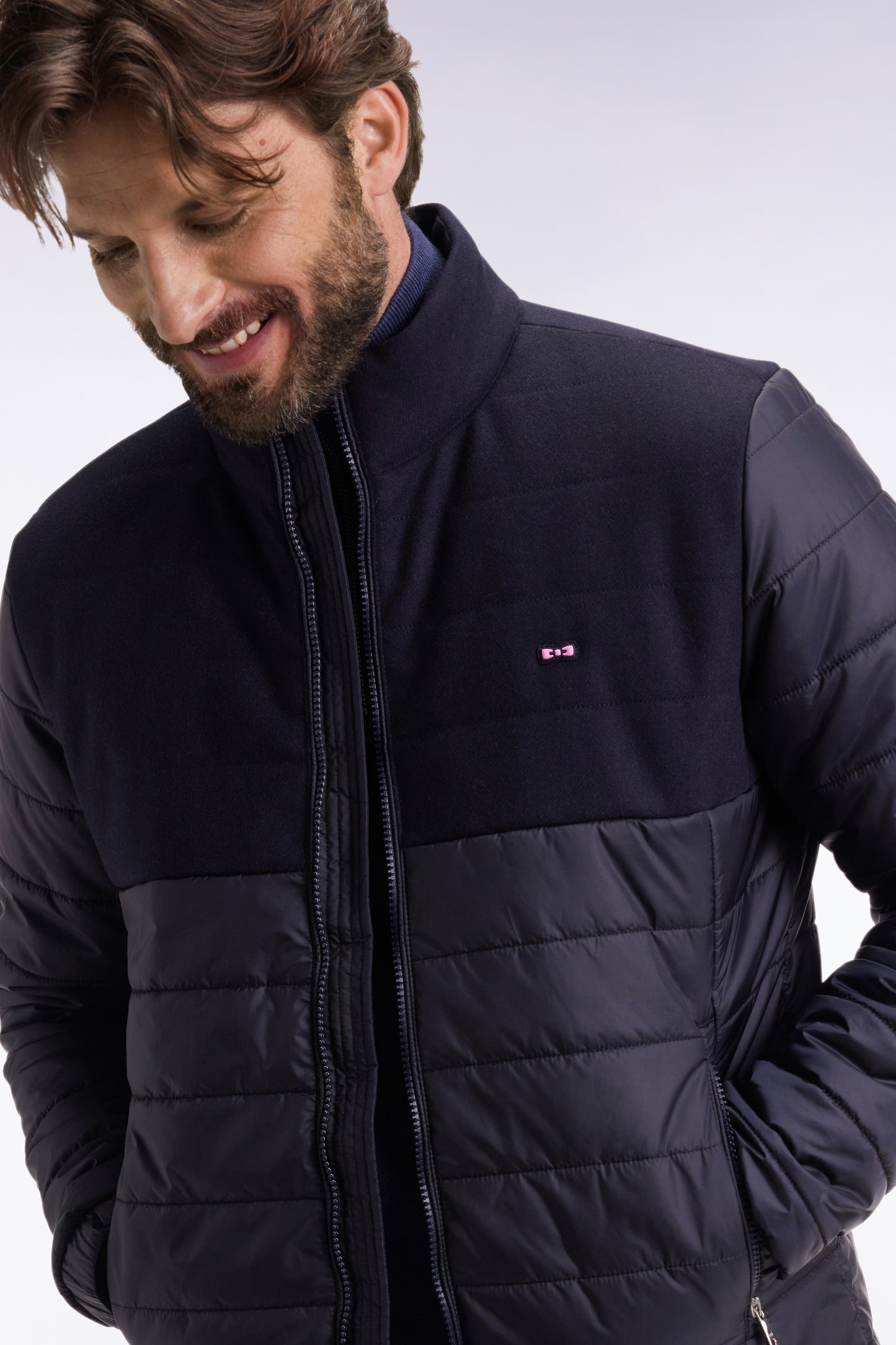 Two-tone navy jacket