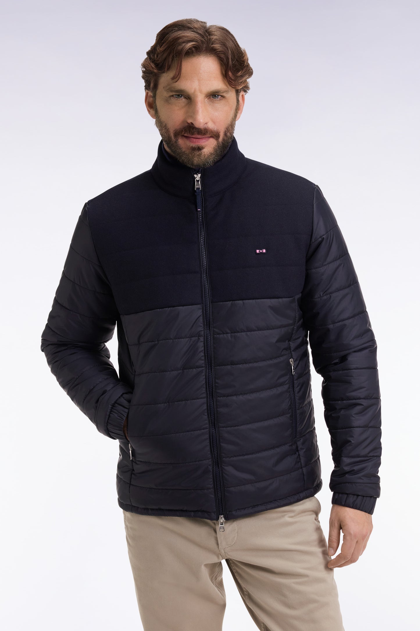 Two-tone navy jacket