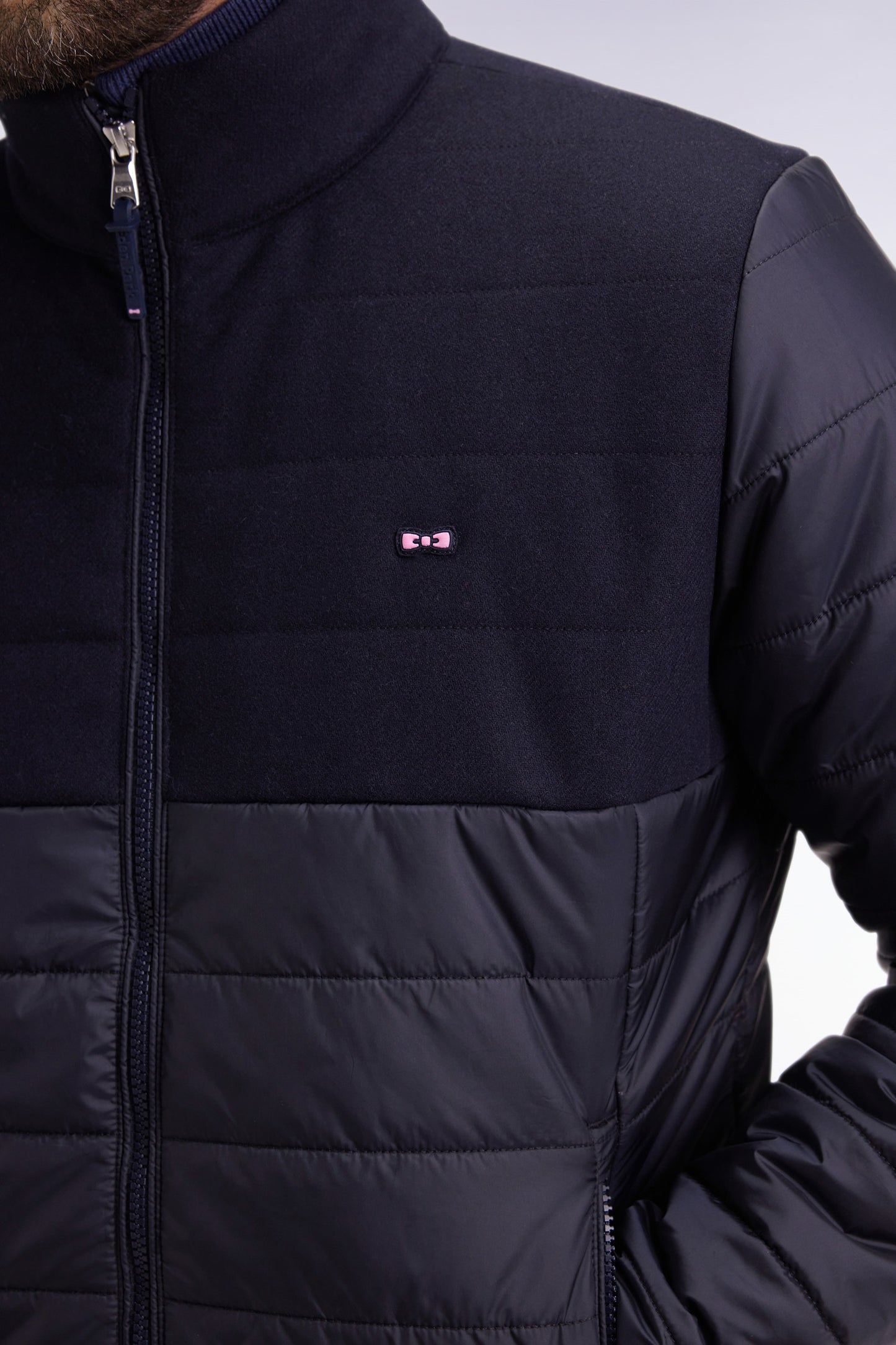 Two-tone navy jacket