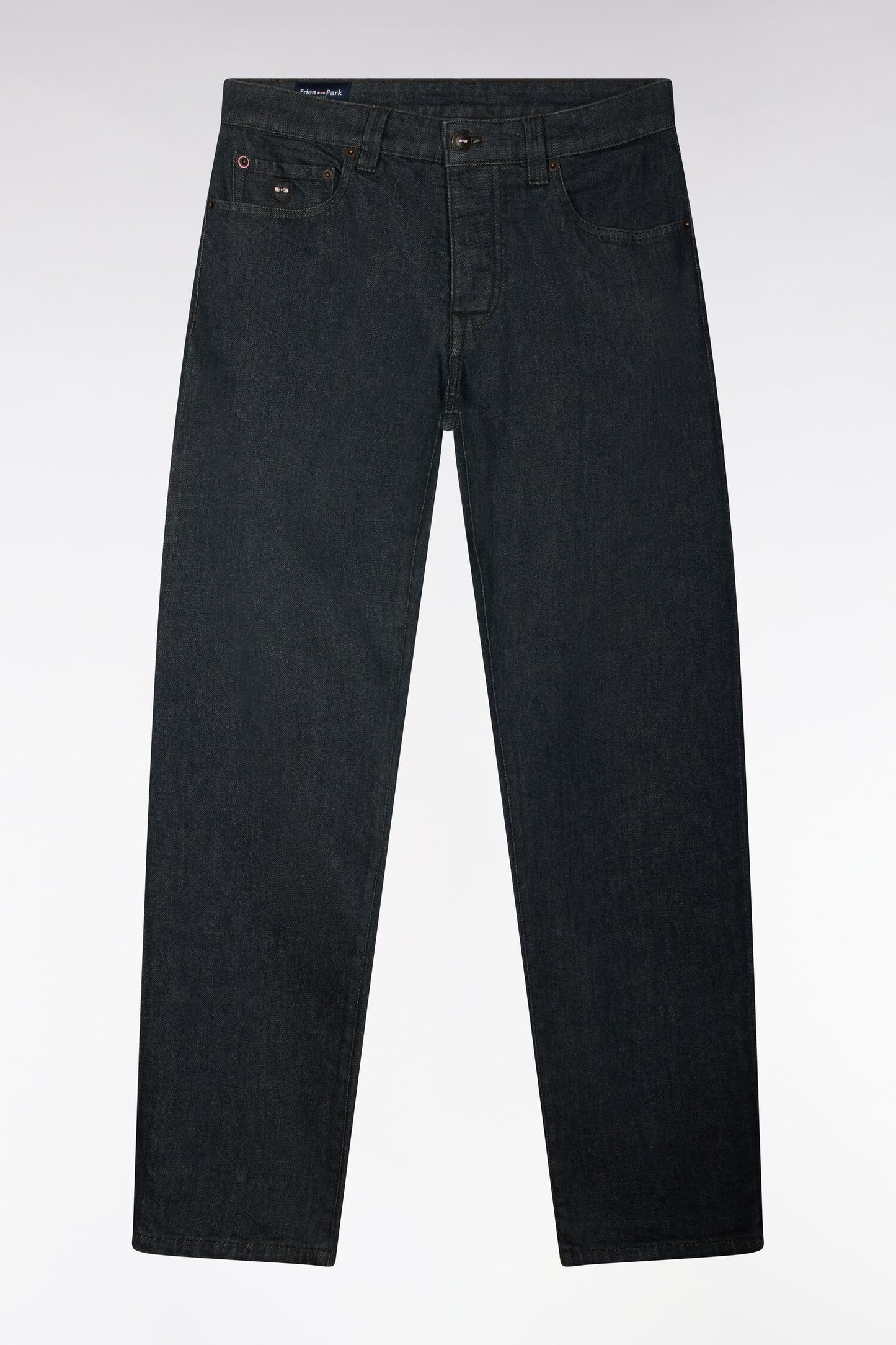 Jean en denim stretch gris foncé coupe regular