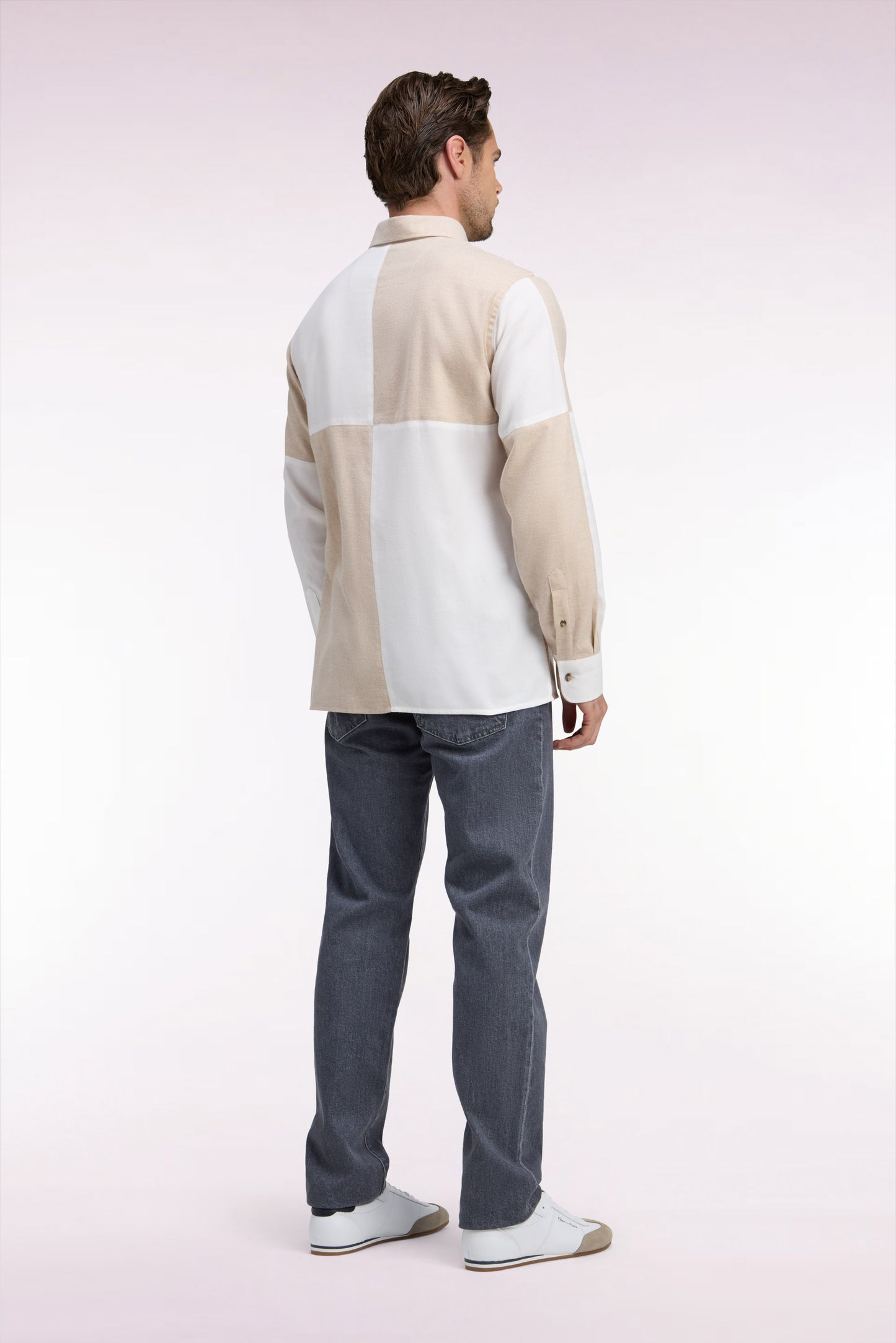 Jean en denim stretch one wash gris coupe regular