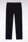 Regular fit navy corduroy 5-pocket pants