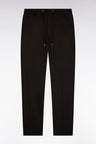 Brown striped flannel-style elasticated waist pants