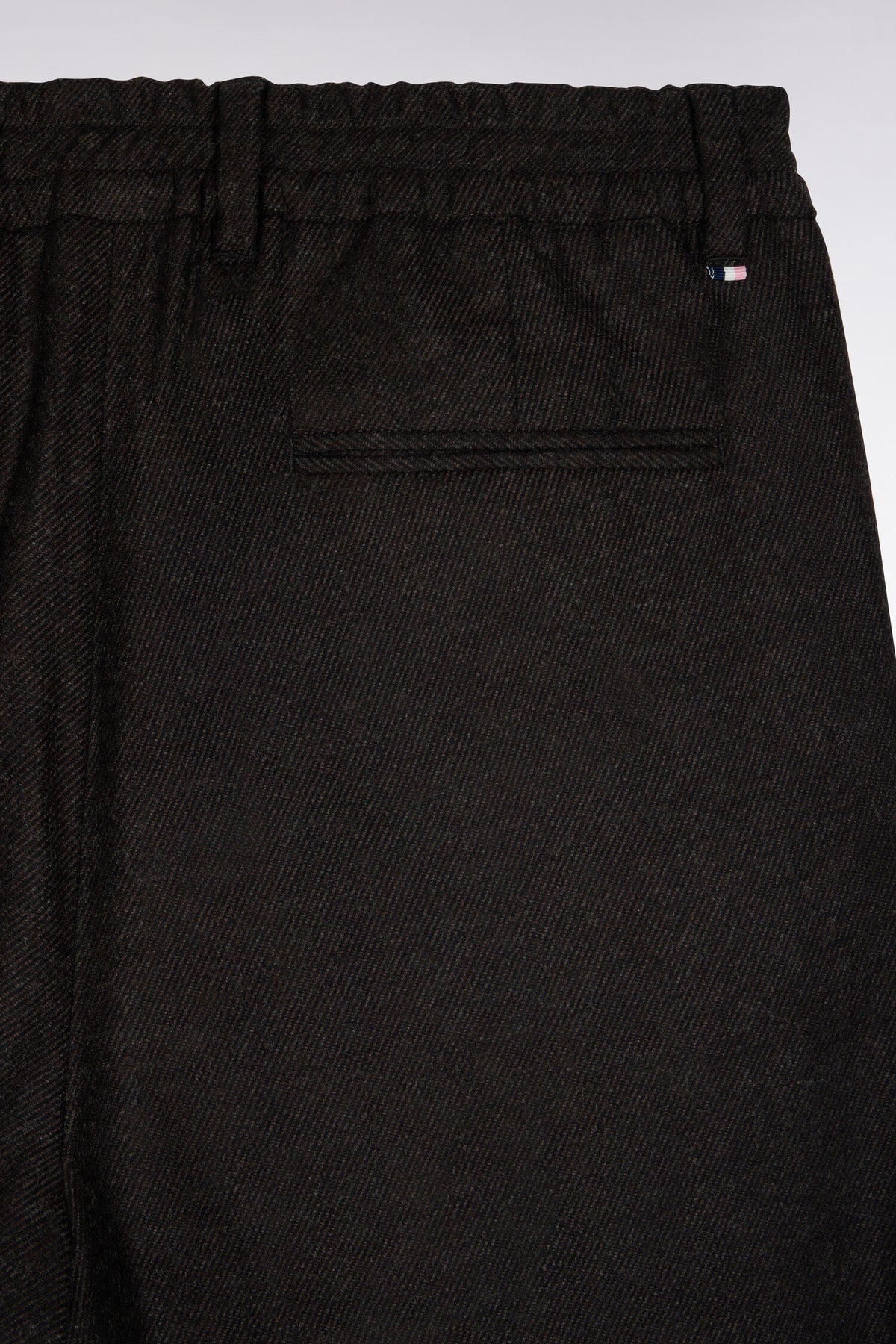 Modern fit brown lightweight felt elasticated waist pants