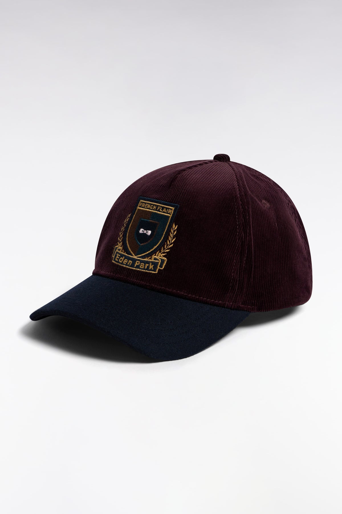 Brown bi-material cap with badge Eden Park