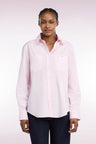 Relaxed fit pink cotton shirt with patch pockets
