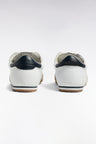 White leather low-top sneakers