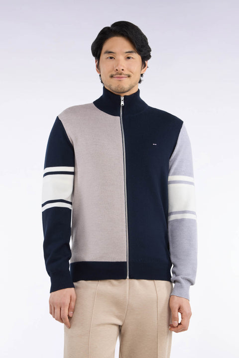Straight-fit cutout merino wool zipped cardigan - Image 3
