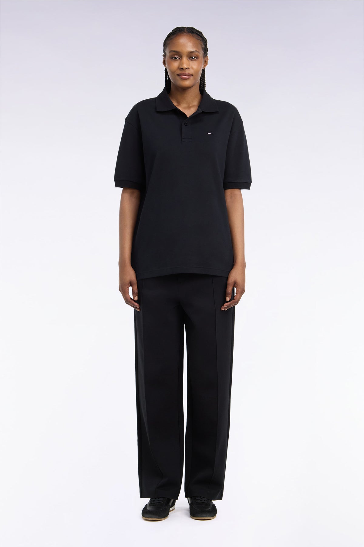 Loose fit black unisex jogging pants