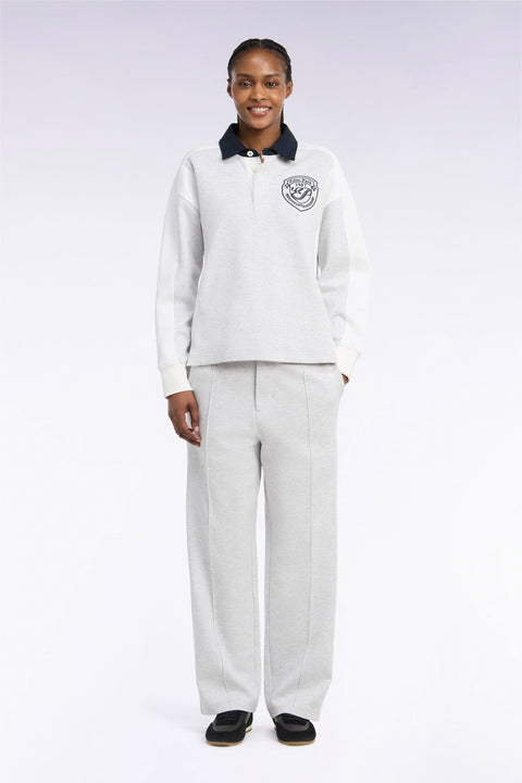 Loose fit unisex joggers in heather gray interlock - Image 3