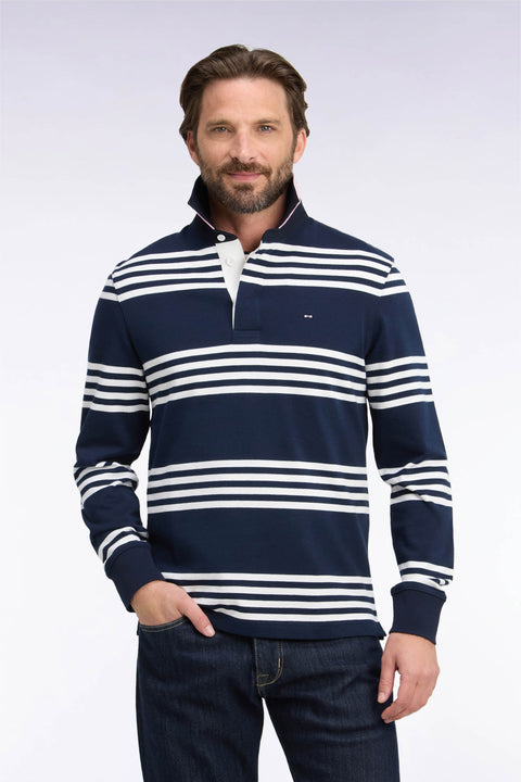 Navy and white striped long-sleeved jersey - Image 3