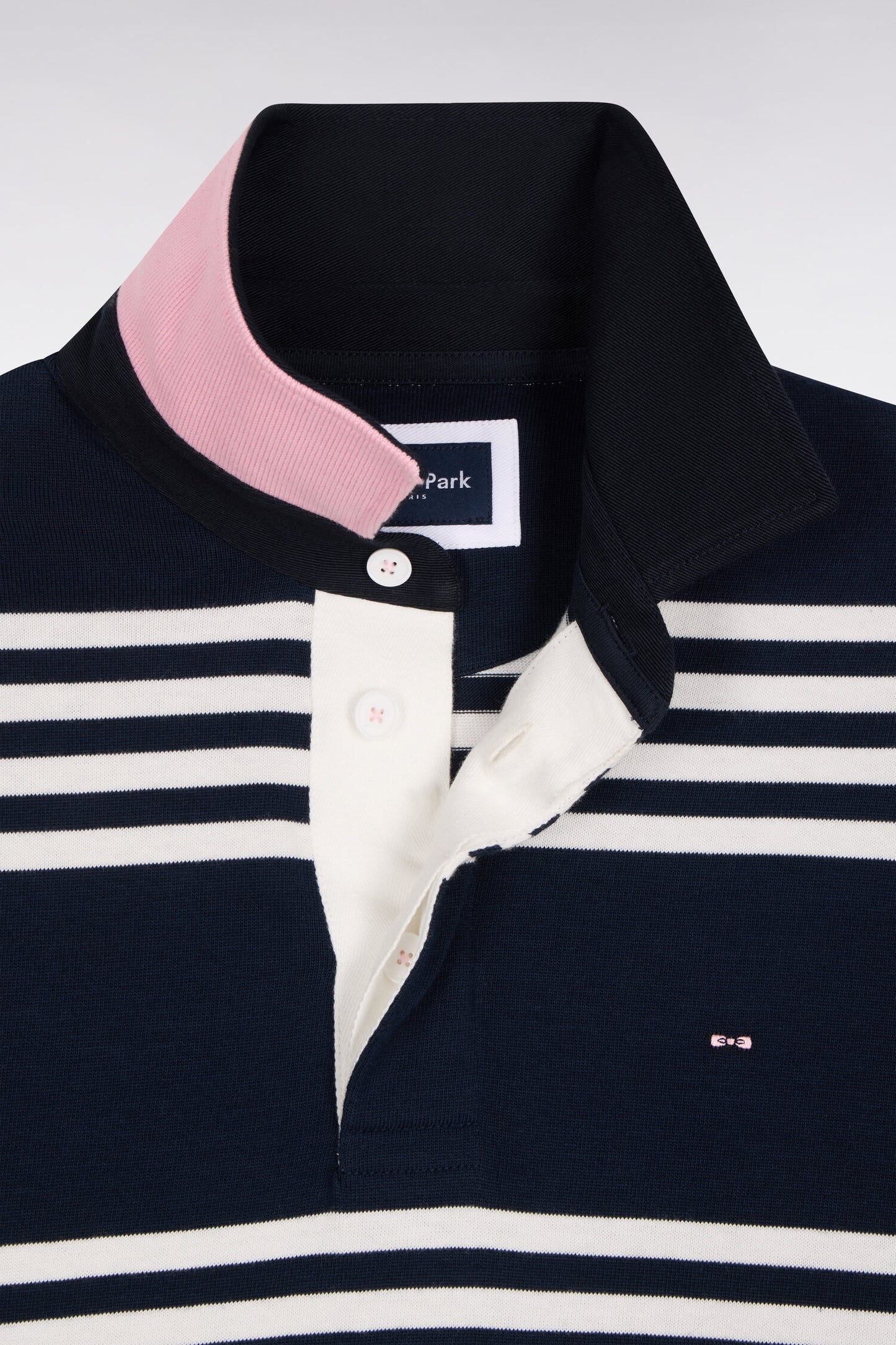 Maillot manches longues rayé marine et blanc