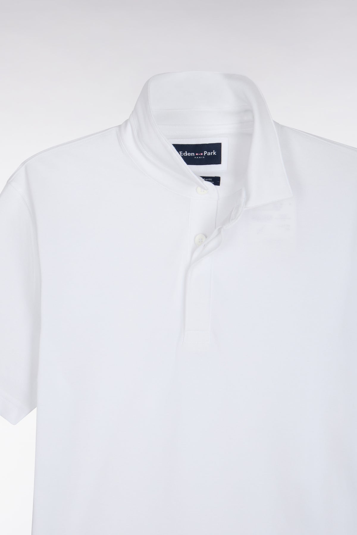 Polo golf manches courtes blanc coupe droite