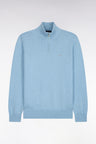 Straight cut wool and cotton trucker neck sweater