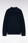 Straight cut navy wool jacket sweater