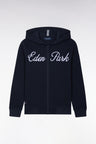 Navy embroidery zipped hoodie Eden Park straight cut