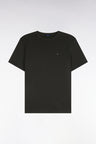 Short-sleeved straight-cut khaki cotton T-shirt