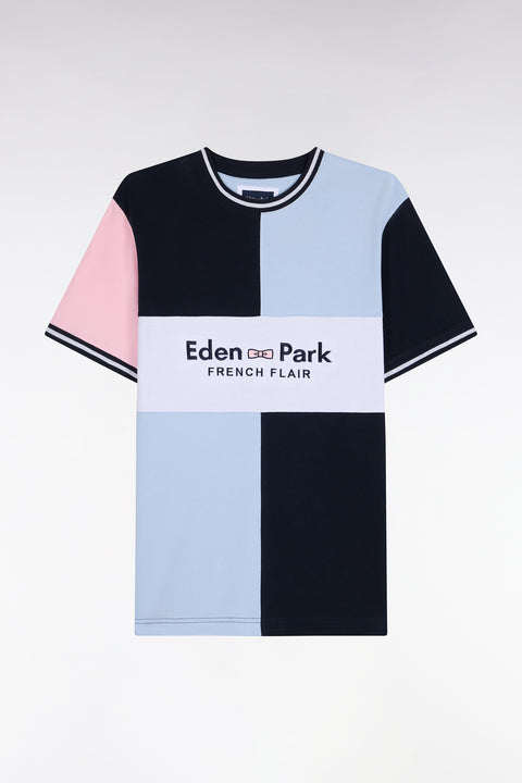 T-shirt manches courtes à découpes et broderie Eden Park coupe droite - Image 2