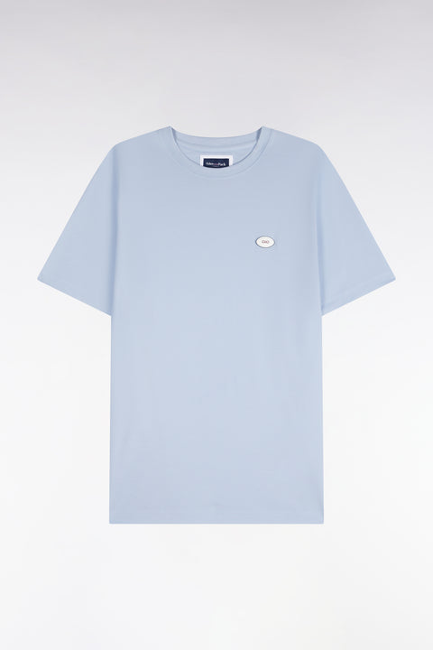 Sky blue short-sleeved straight-cut t-shirt - Image 2